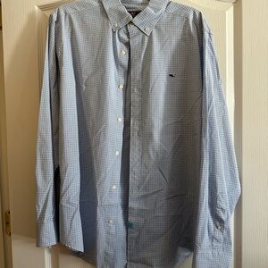Vineyard Vines Light Blue Checkered Dress Shirt